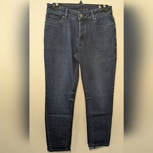 Prana Buxton Slim Boyfriend Jeans Dark Wash Button Fly NEW Women's Size 4 / 27"